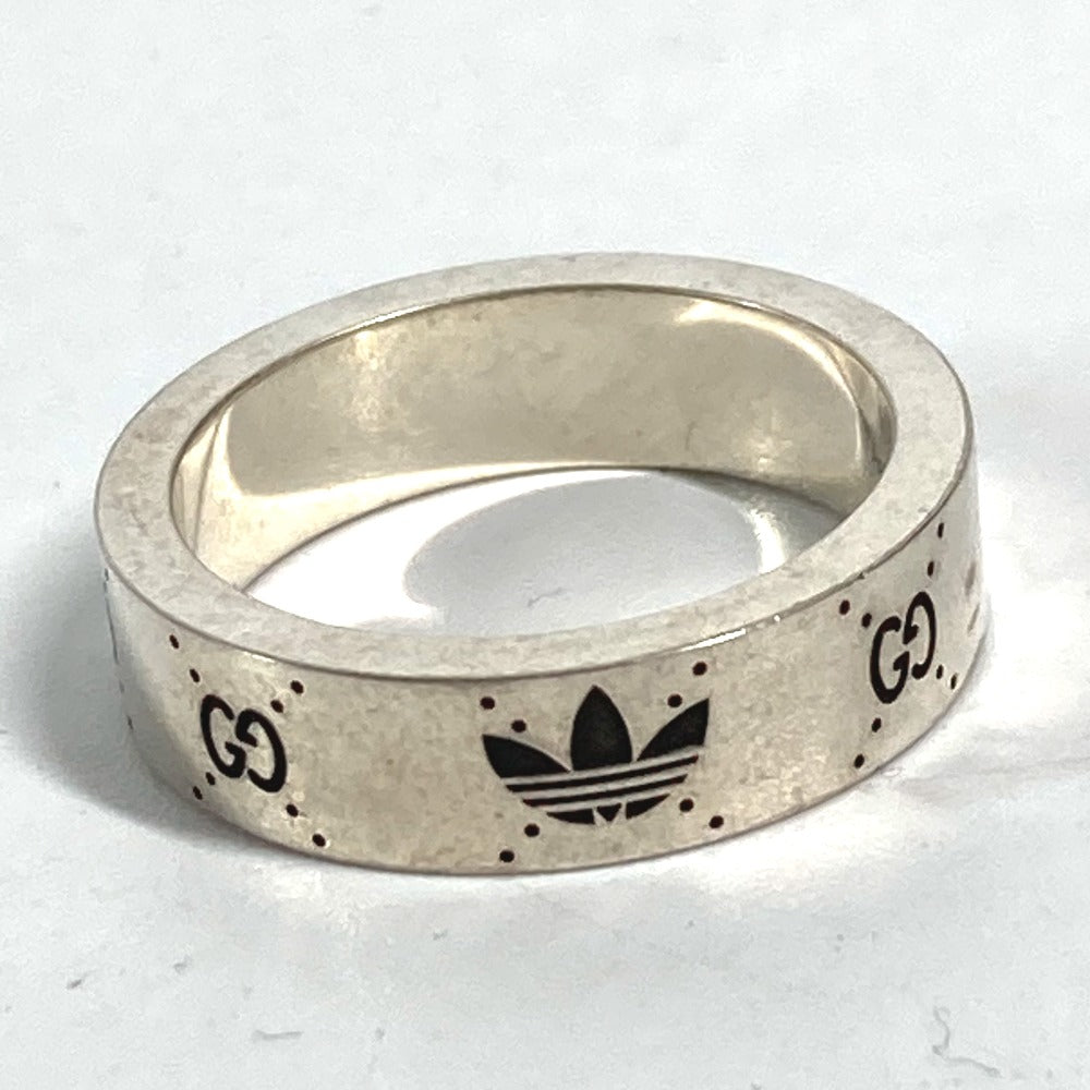 GUCCI Ring 702766 AG925 Silver Adidas adidas collaboration Engraving Wide Ring mens 21