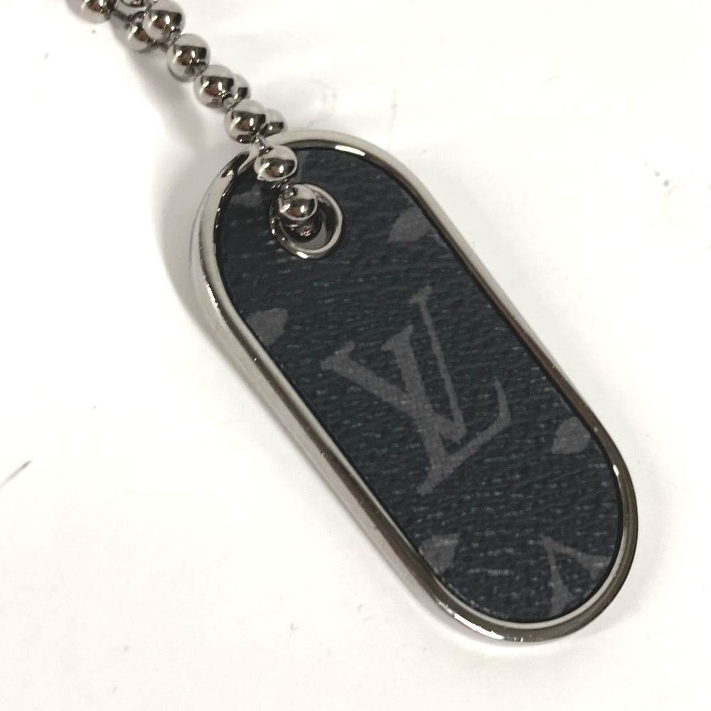 LOUIS VUITTON key ring M63618 Monogram Eclipse Canvas, Metal Silverx black Monogram Eclipse Porto Cretab Monogram ID mens