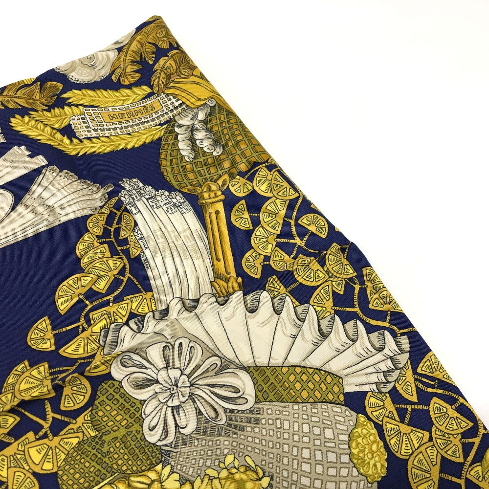 HERMES scarf silk blue Carre 90 Women