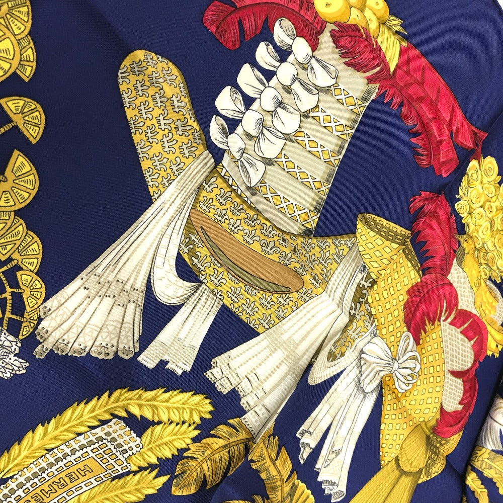 HERMES scarf silk blue Carre 90 Women