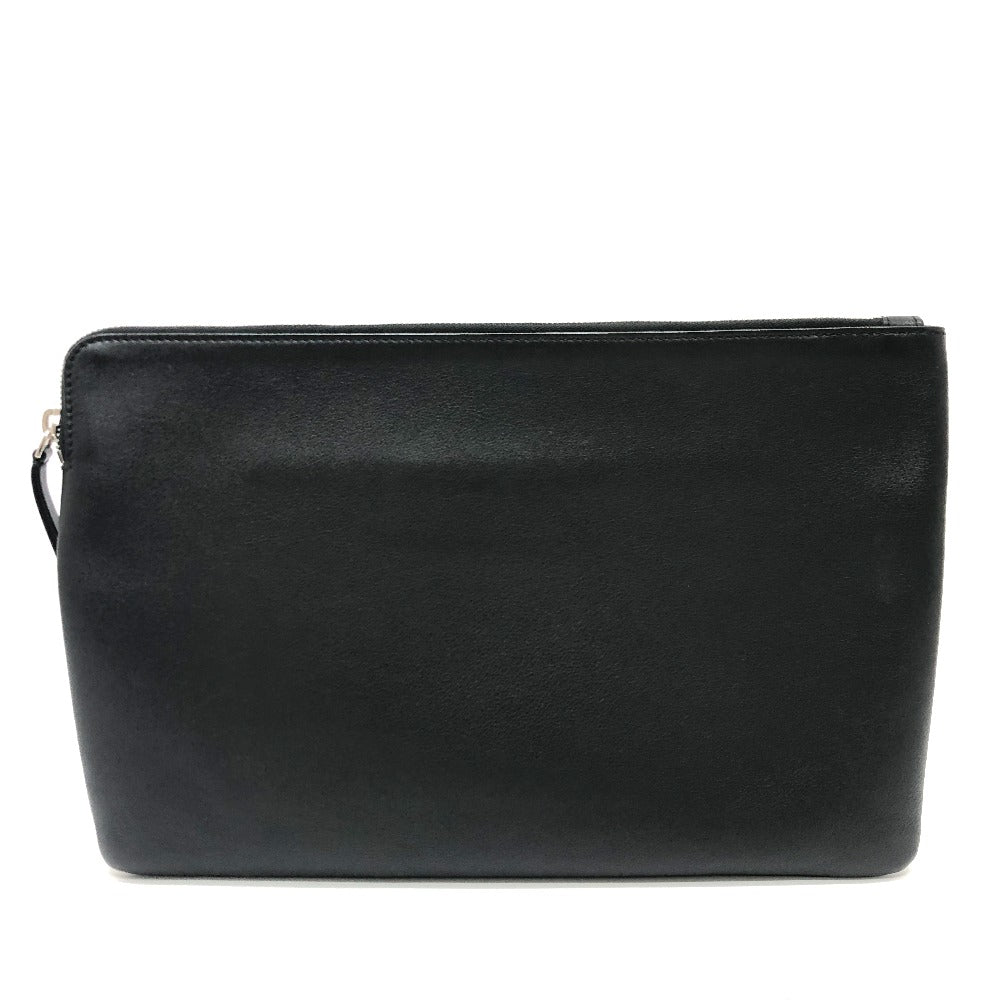BALENCIAGA Clutch bag 492467 leather black logo shopping mens