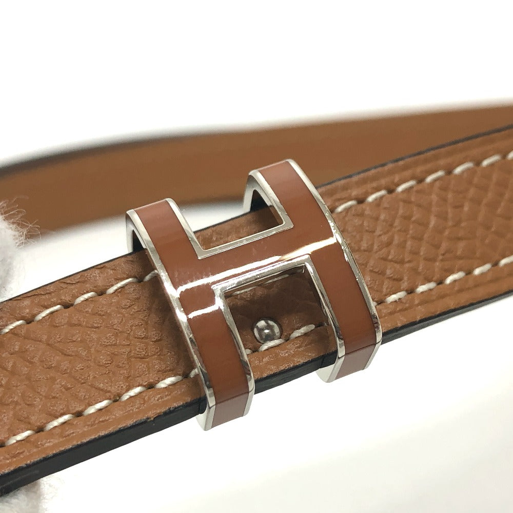 HERMES belt Epsom Brown Belt "Pop H" 15 Women 80