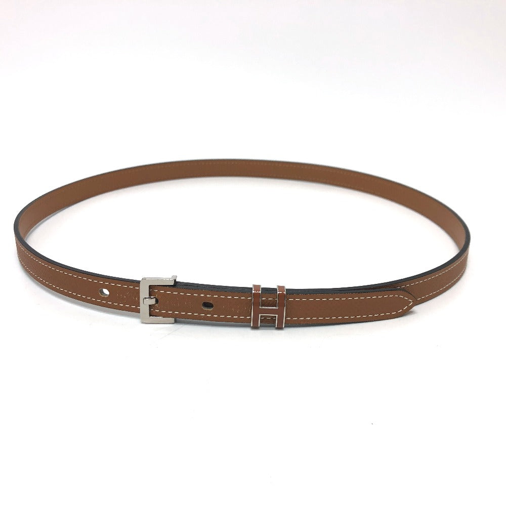 HERMES belt Epsom Brown Belt "Pop H" 15 Women 80