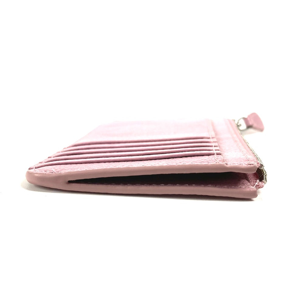 BALENCIAGA Coin case 637130 leather pink logo fragment case Women