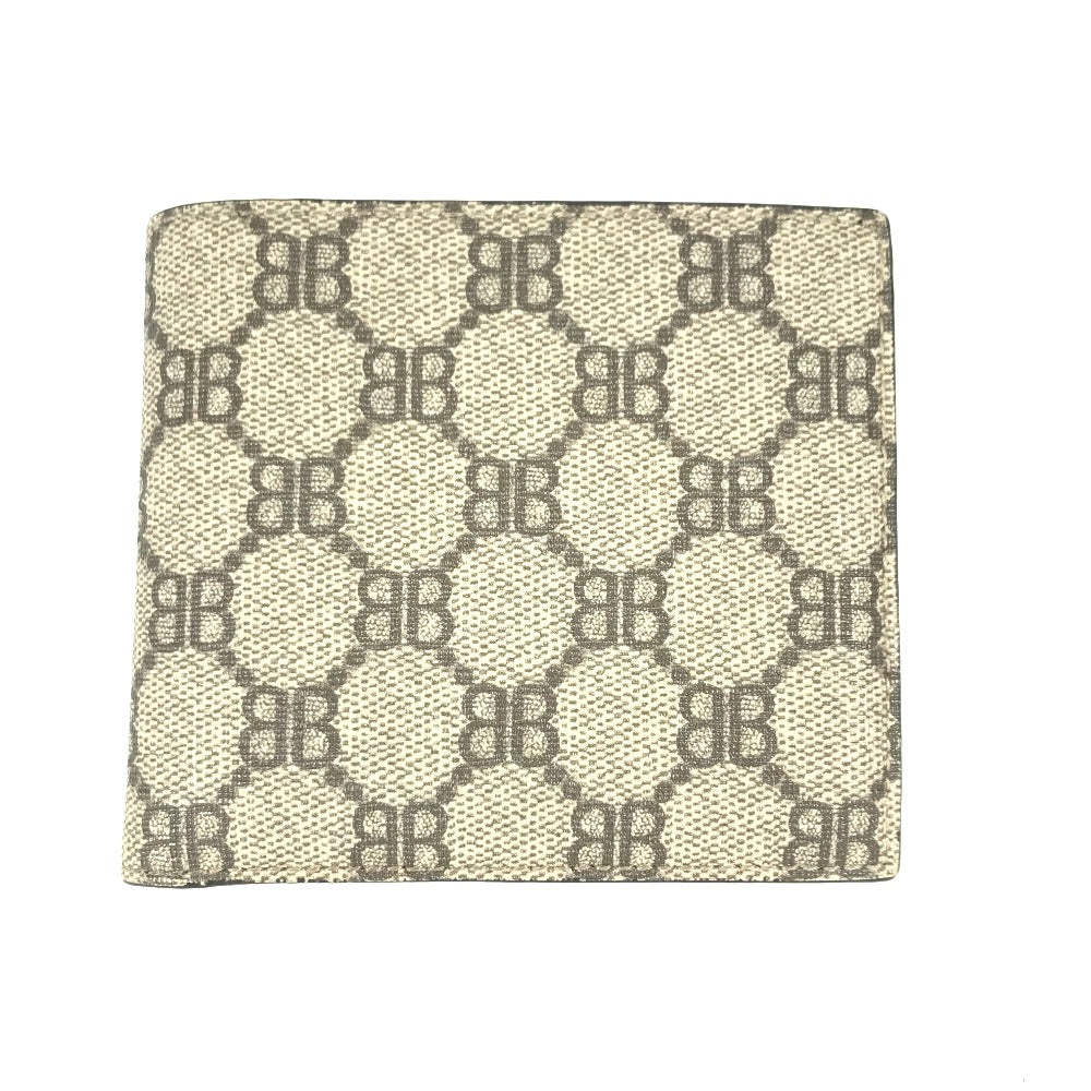 GUCCI Folded wallet 680403 GG Supreme Canvas beige BALENCIAGA Balenciaga collaboration The Hacker Project mens
