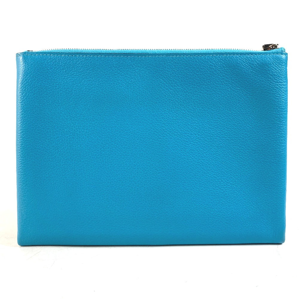 HERMES Pouch Evercolor blue flat Atto GM