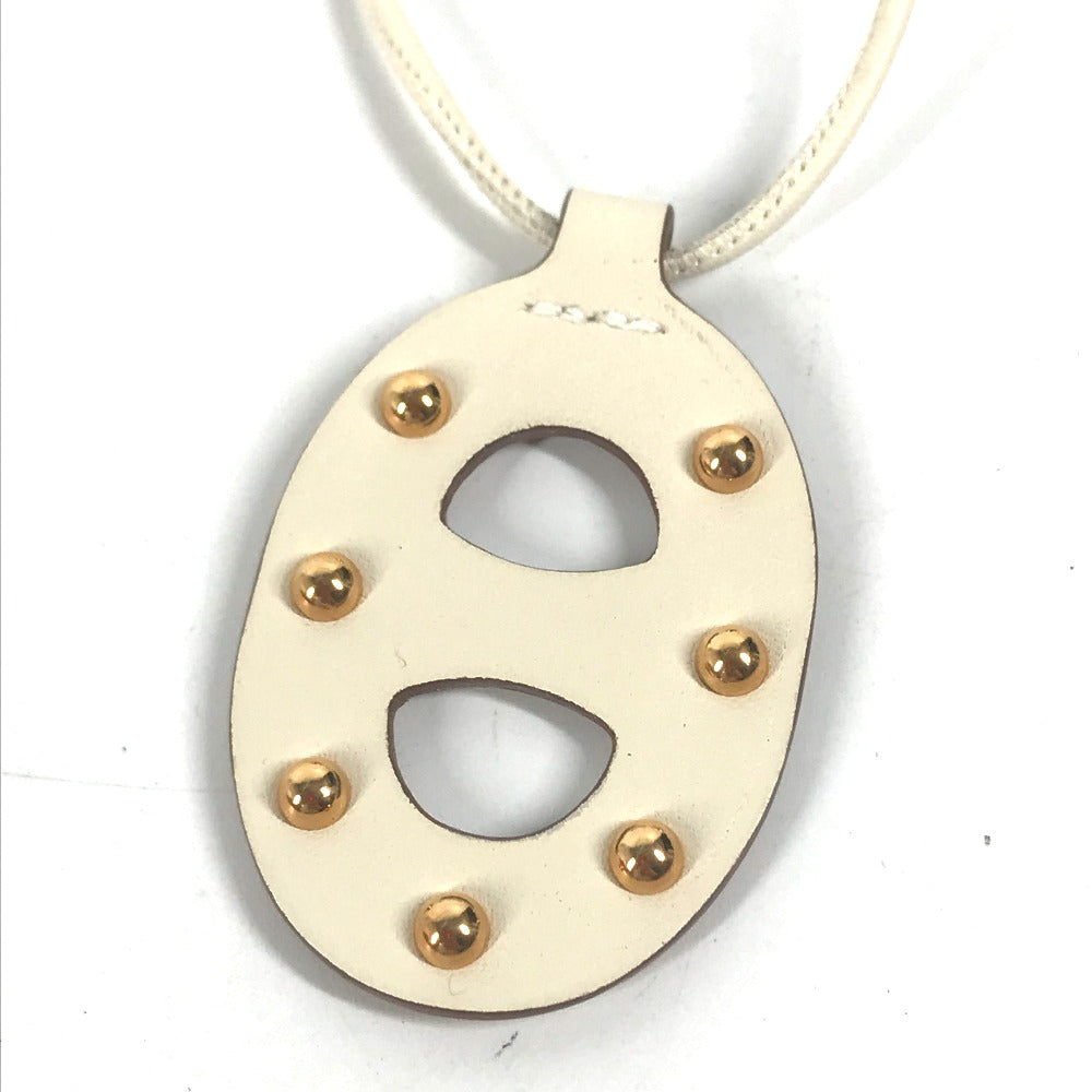 HERMES Necklace Swift white Accessories Necklace Studs Chene Dunkle PM