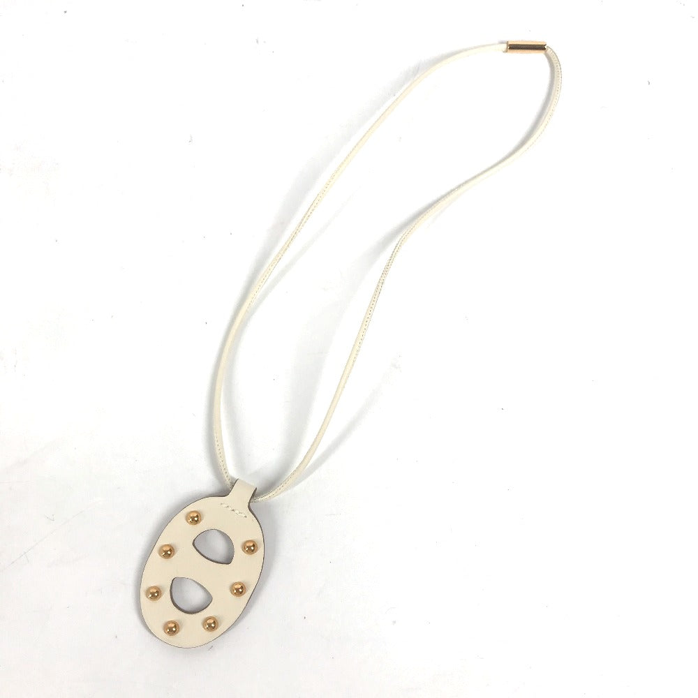 HERMES Necklace Swift white Accessories Necklace Studs Chene Dunkle PM