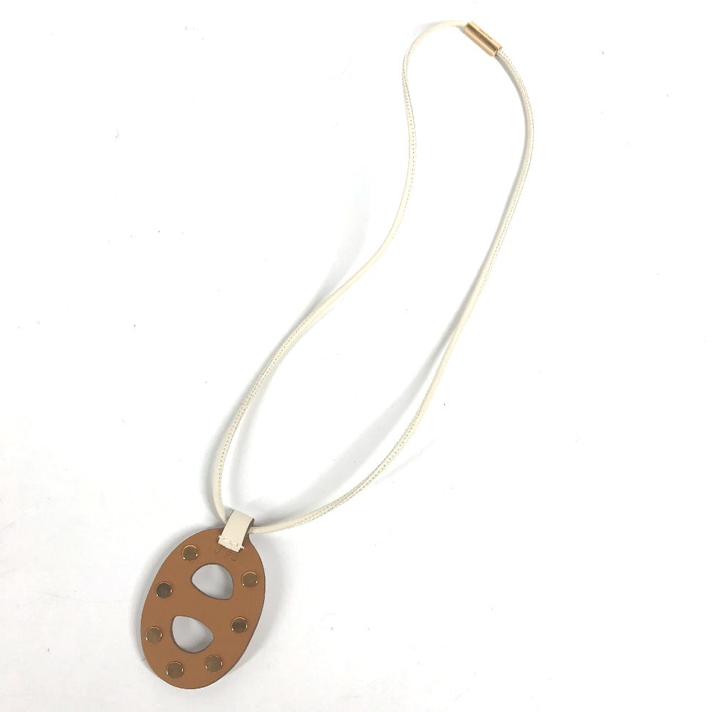 HERMES Necklace Swift white Accessories Necklace Studs Chene Dunkle PM