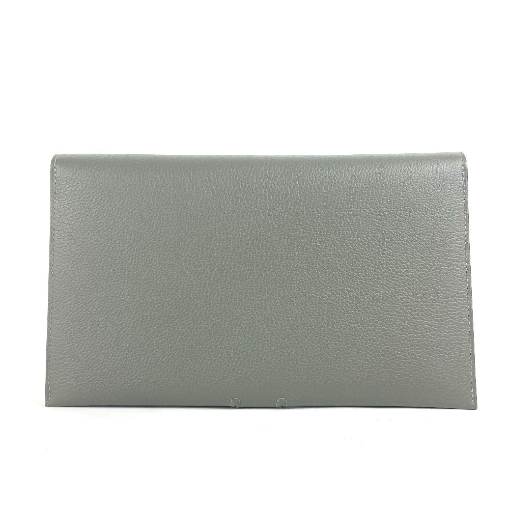 HERMES Long Wallet Purse Evercolor gray RMS Tutankhamun