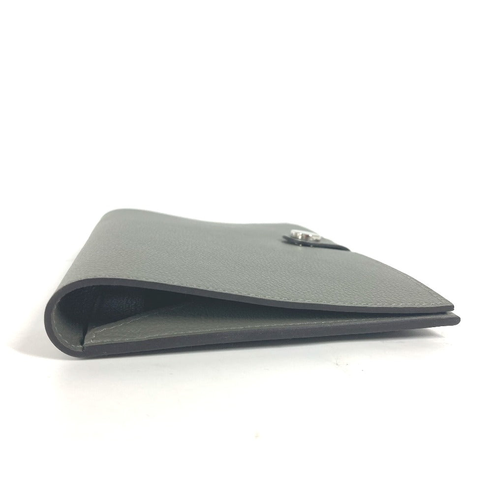 HERMES Long Wallet Purse Evercolor gray RMS Tutankhamun