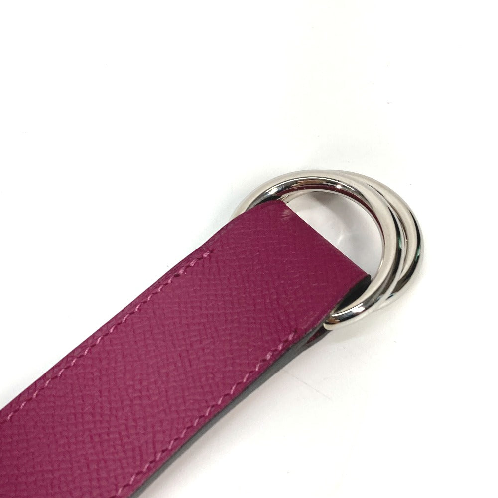 HERMES Scarf ring Epsom purple Romance Scarf Belt Accessories Women
