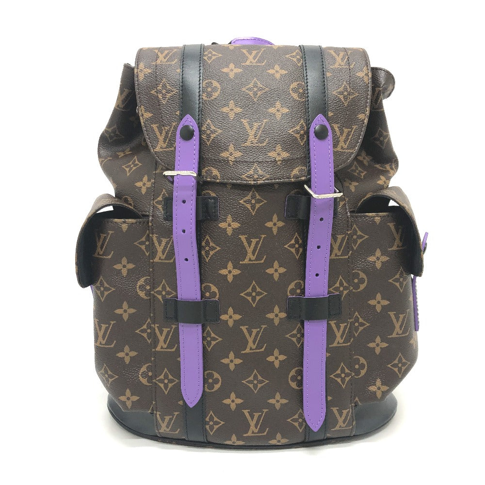 LOUIS VUITTON Backpack M46247 Monogram canvas purple Monogram macacer Christopher PM