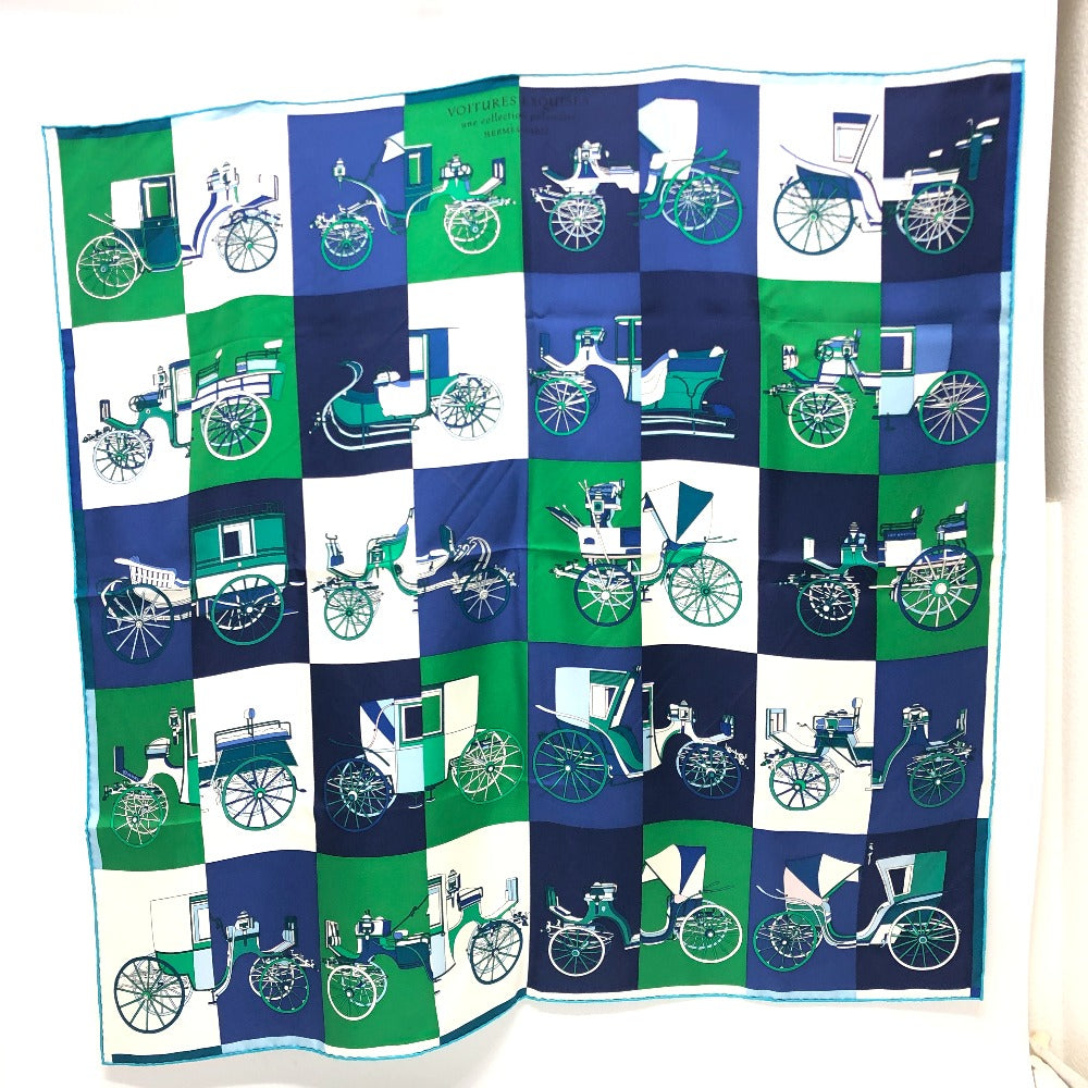 HERMES scarf silk green Carre90 Women