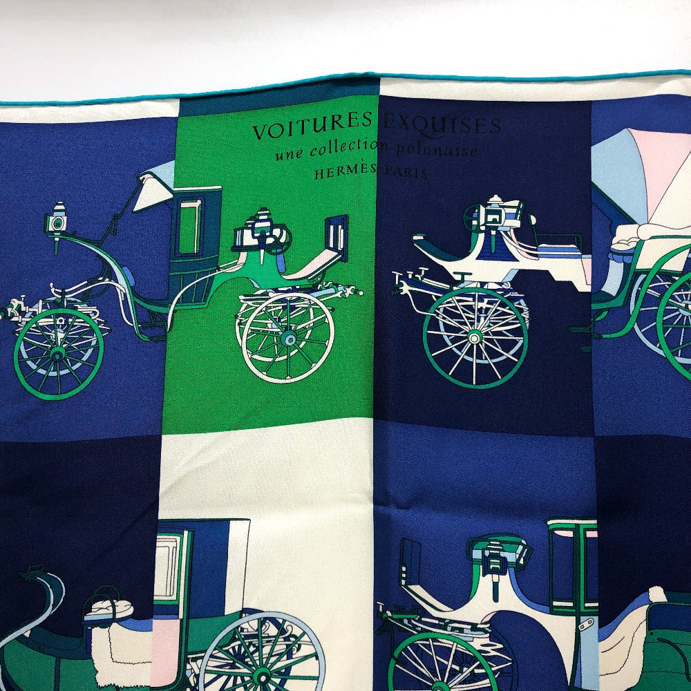HERMES scarf silk green Carre90 Women