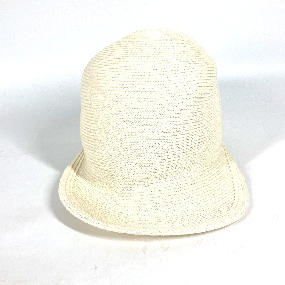 HERMES cap H221035N Polyester, Paper White type Serie button Emma Emma 56