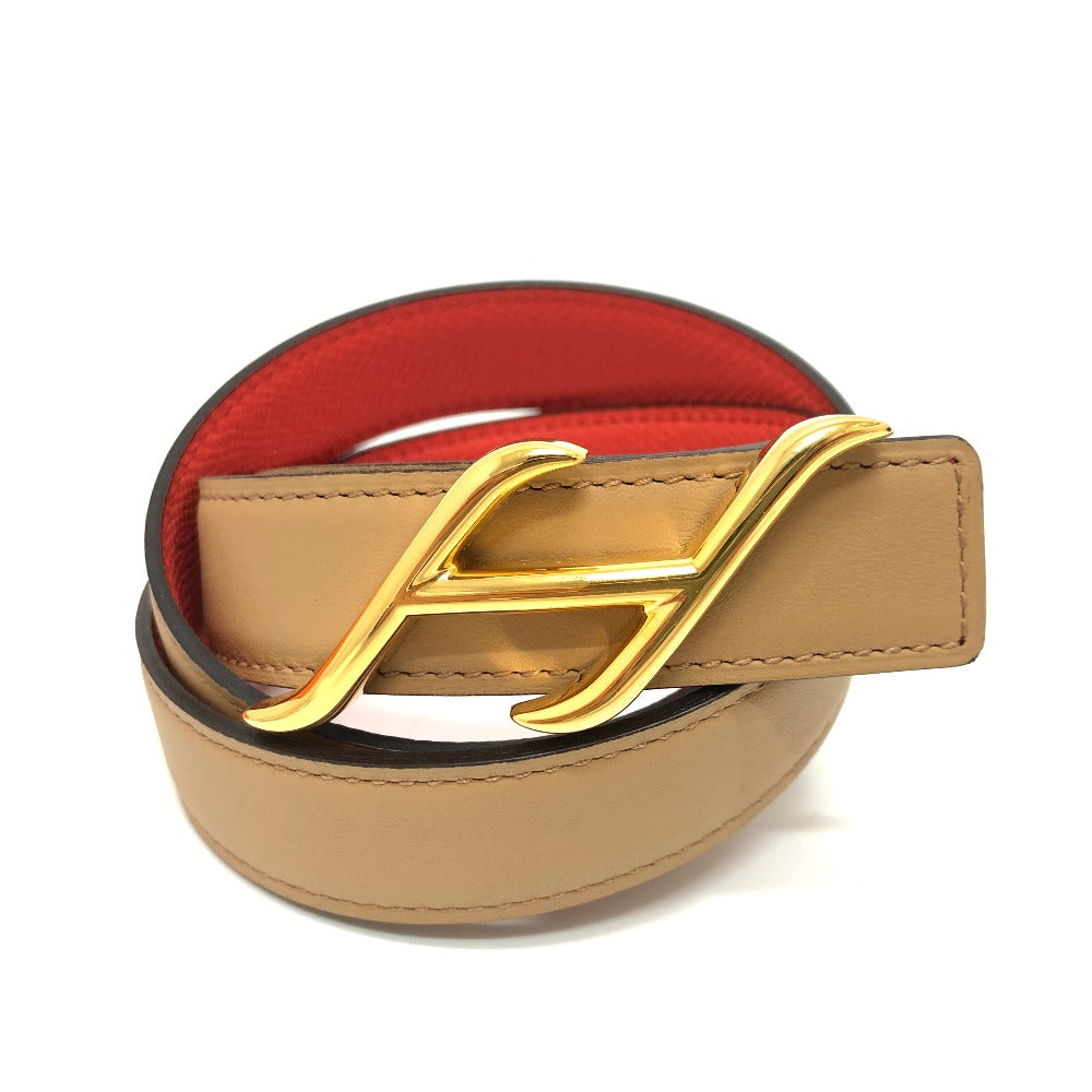 HERMES belt Swift, Epsom Brown x Orange type Constance Belt Buckle HDN Women 75