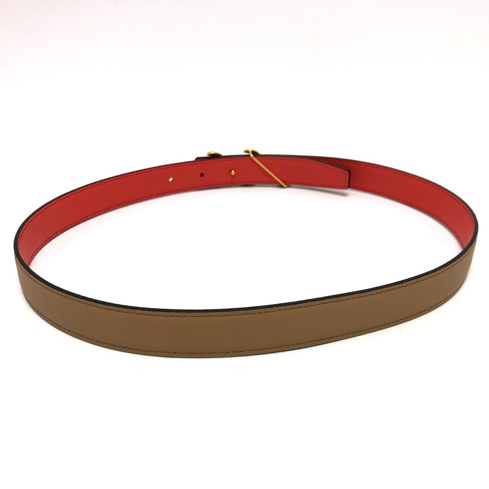HERMES belt Swift, Epsom Brown x Orange type Constance Belt Buckle HDN Women 75