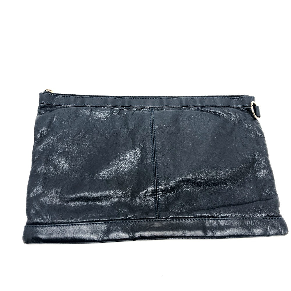 BALENCIAGA Clutch bag 273023 leather black Classic clip L mens