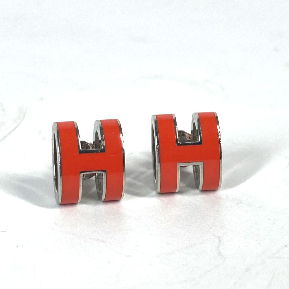 HERMES Pierce Gold Plated Orange H logo pop ash mini Women