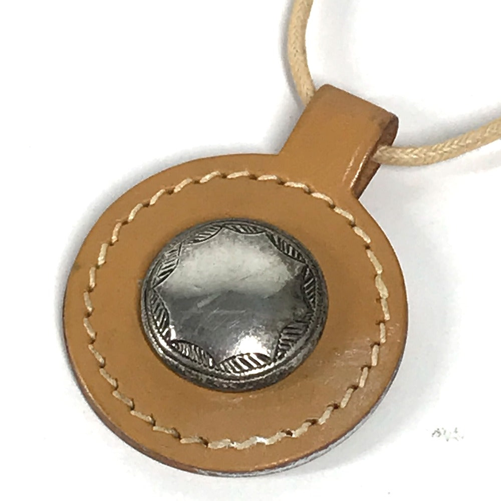 HERMES Necklace leather beige Touareg unisex(Unisex)