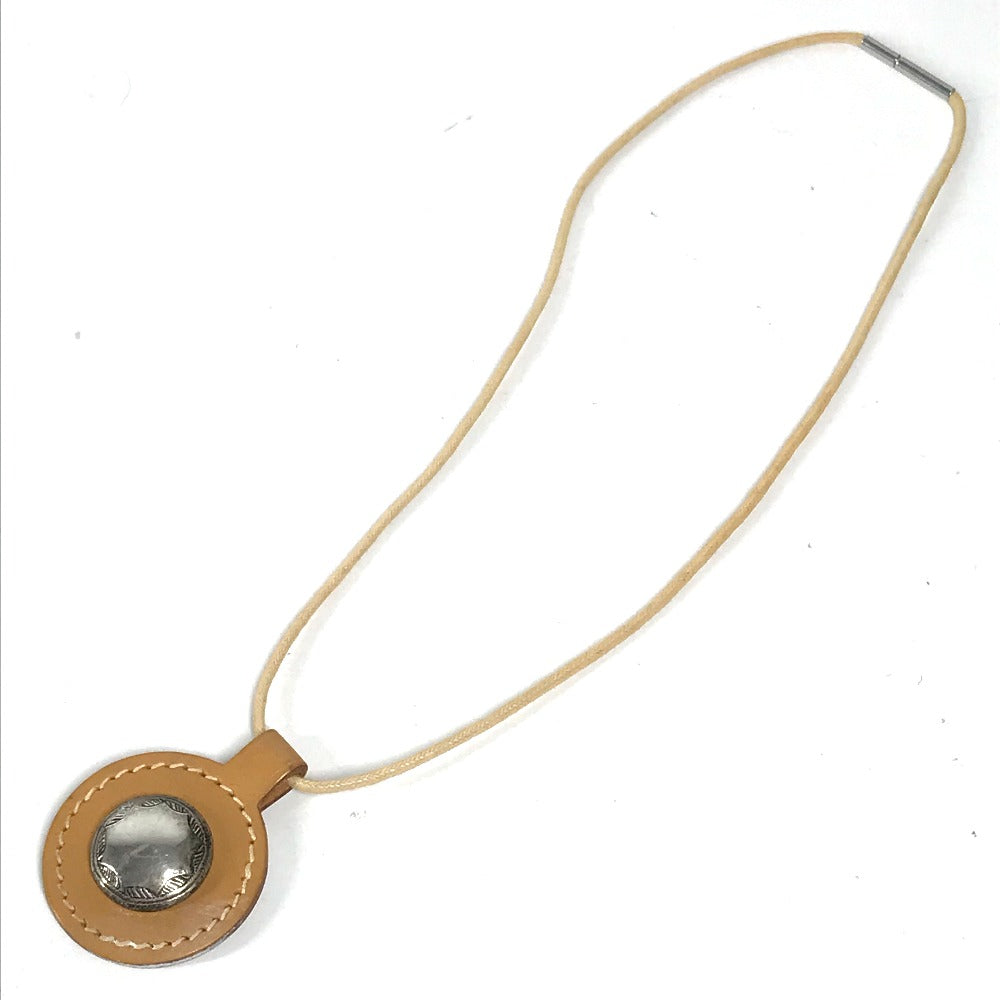 HERMES Necklace leather beige Touareg unisex(Unisex)