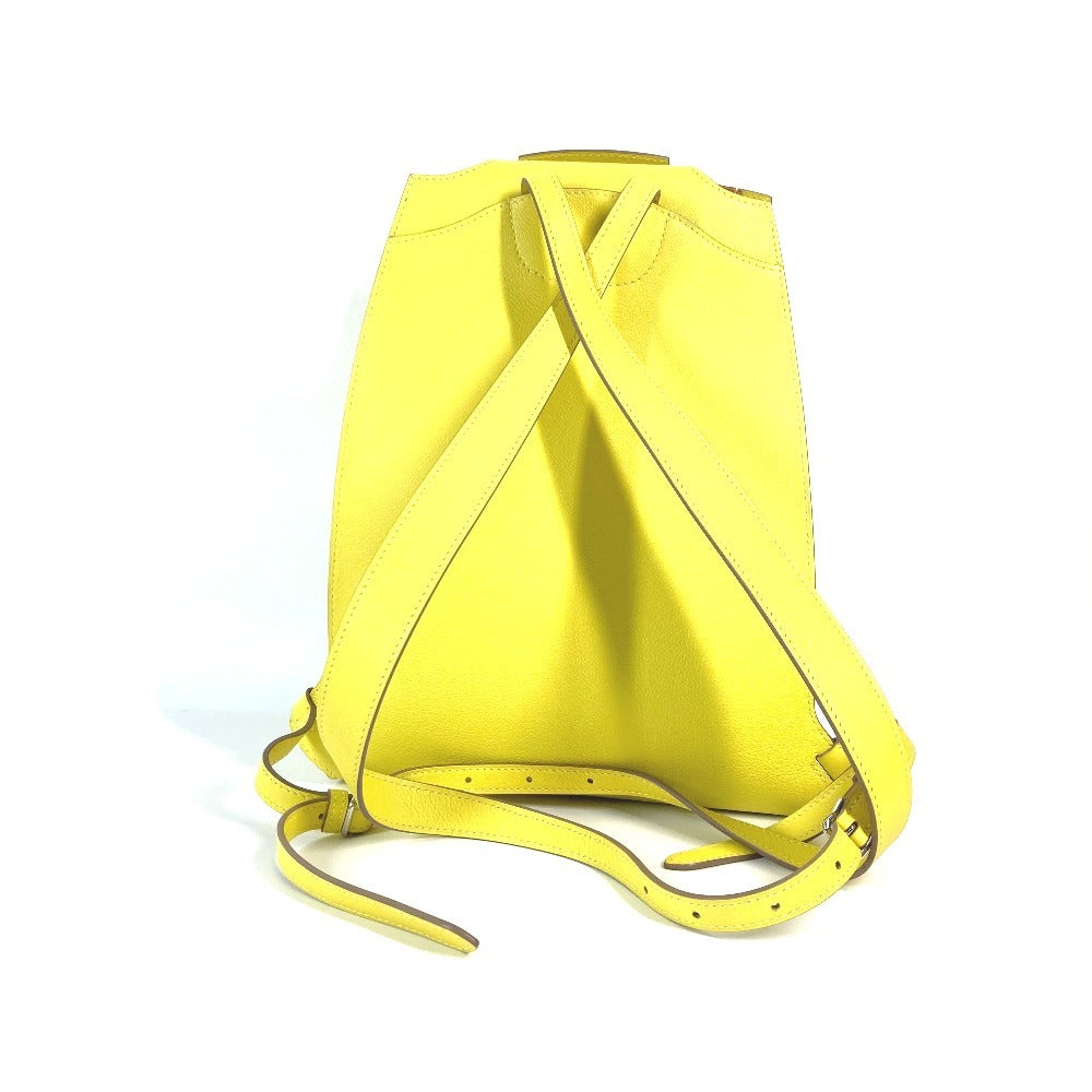 HERMES Backpack leather yellow Sac A Dos GR24 unisex(Unisex)