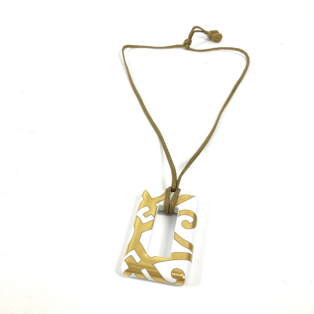 HERMES Necklace Porcelain white Women