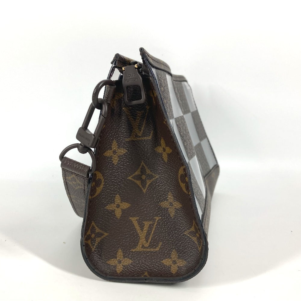 LOUIS VUITTON Clutch bag M81588 Plastics , Monogram Canvas Brown Monogram Chess Damier stand pouch