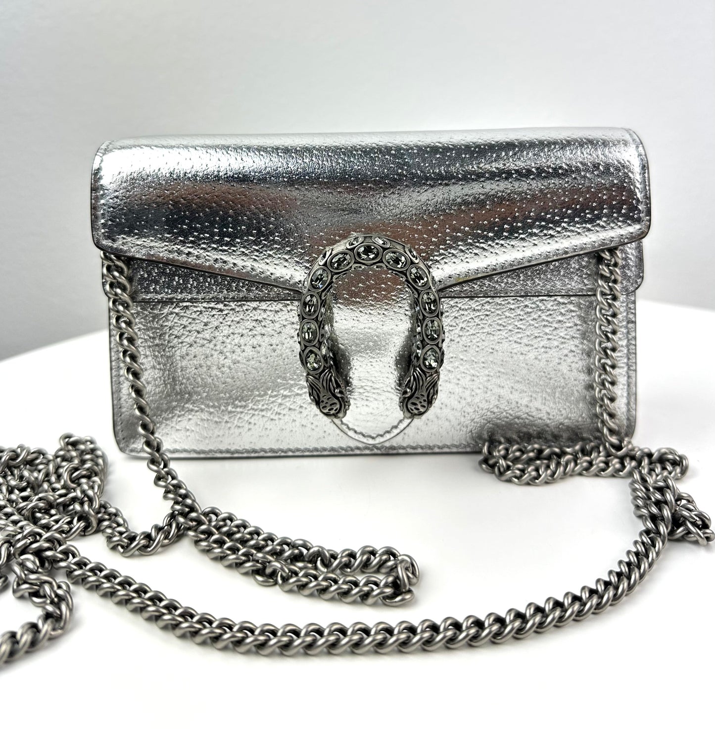 Gucci GG Dionysus Super Mini Bag Silver