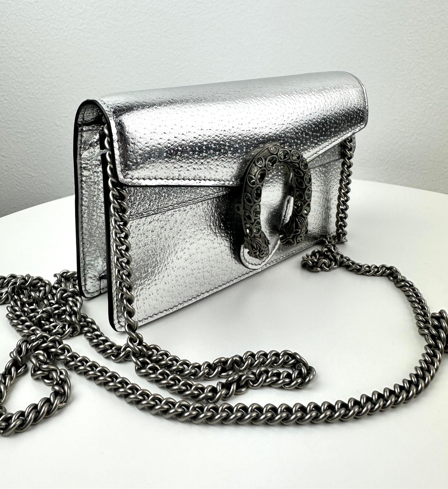 Gucci GG Dionysus Super Mini Bag Silver