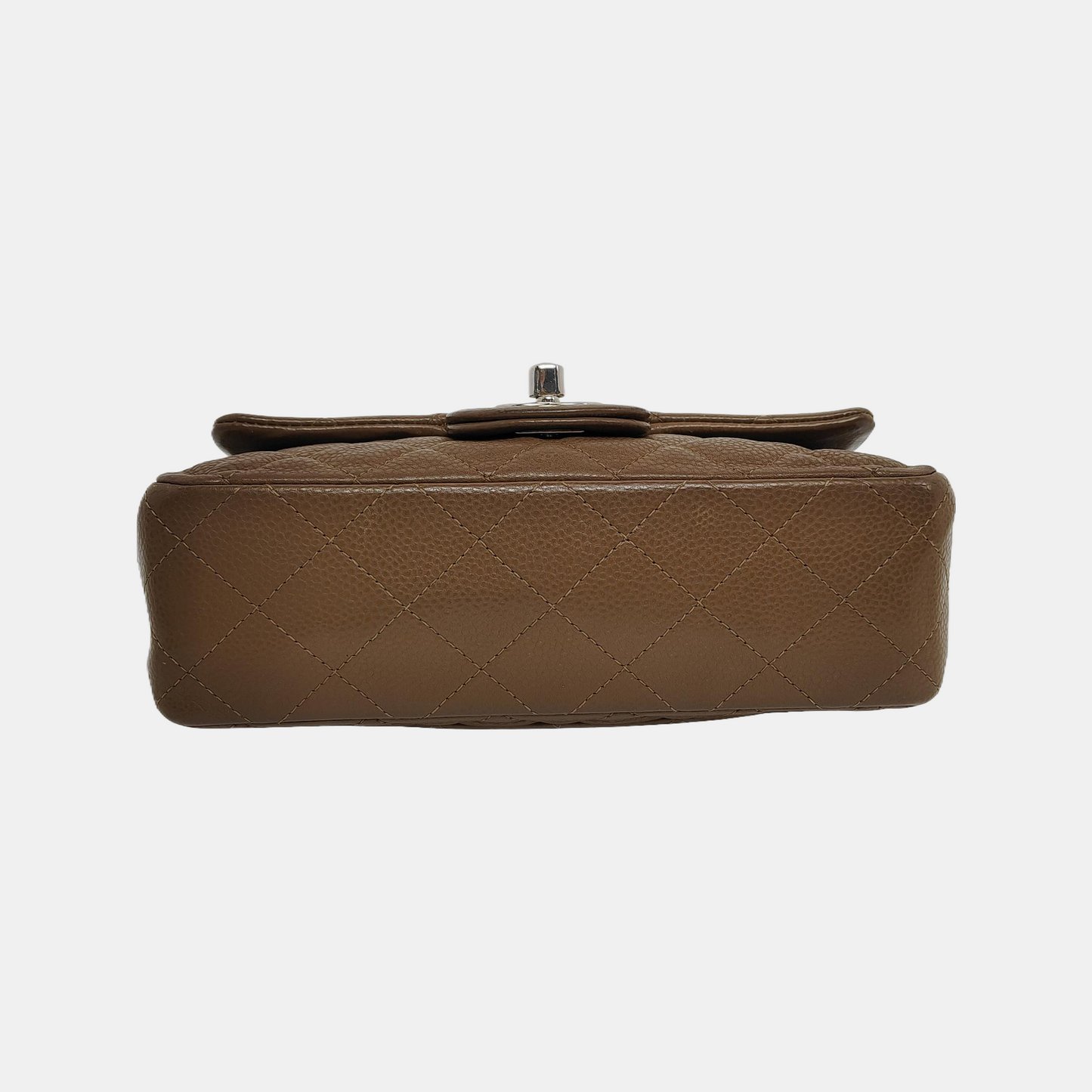 Chanel Classic Flap Rectangular Mini Brown Caviar Leather
