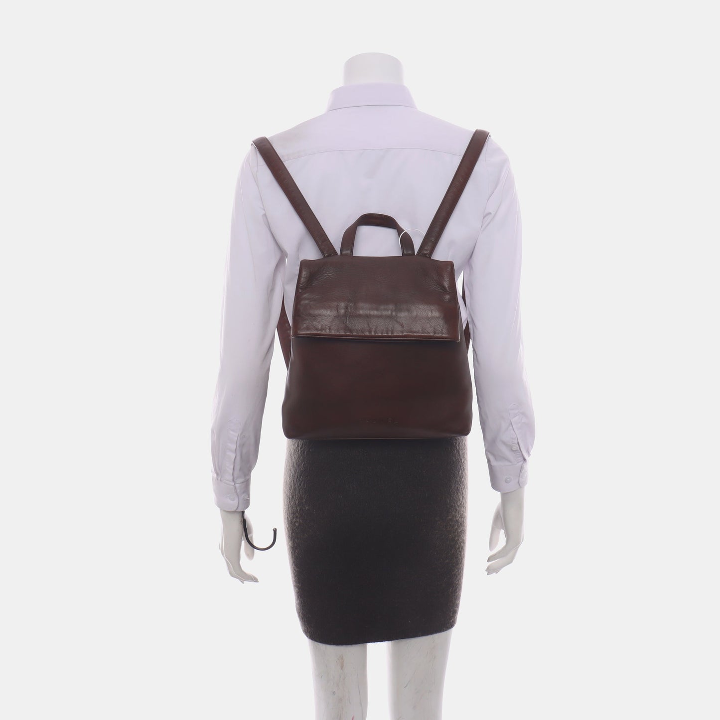 Chanel Vintage Backpack Tan Brown Calfskin Leather