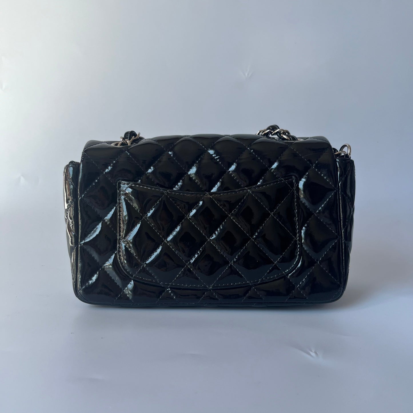 Chanel Classic Flap Rectangular Mini Black Patent Leather Silver Hardware, 2012-2013