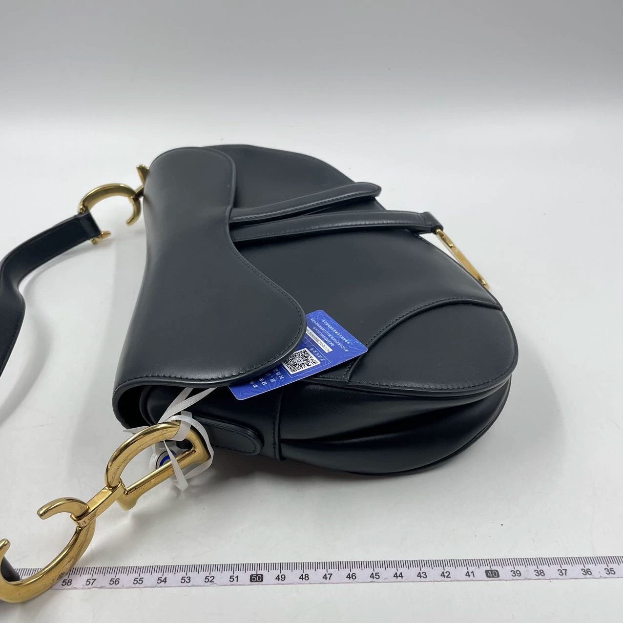 Dior Saddle Medium leather Black Smooth Leather