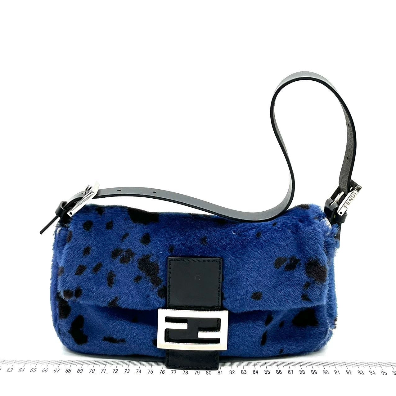 Fendi Baguette Pony hair in leopard print Blue
