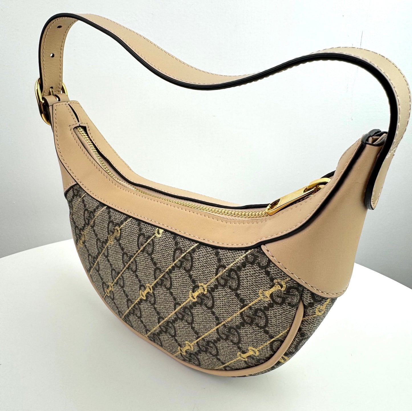 Gucci Beige Mini Ophidia Horsebit Bag