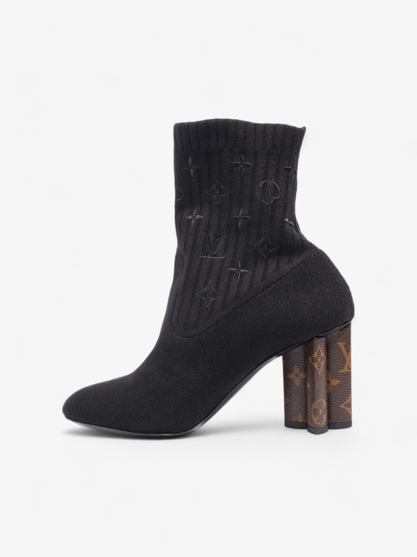 Louis Vuitton Silhouette Ankle Boots 85mm Black / Monogram Fabric EU 40 UK 7