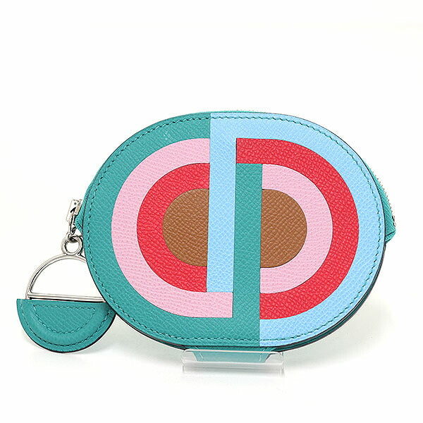 HERMES Coin case H077700CJAH Epsom Multicolor/Vert Verone In the Loop Mini