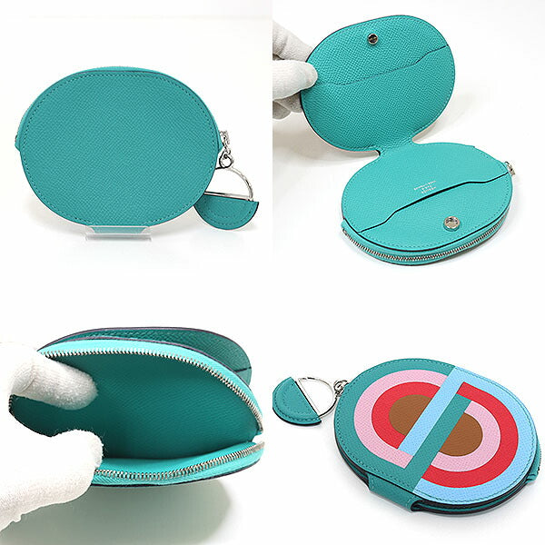 HERMES Coin case H077700CJAH Epsom Multicolor/Vert Verone In the Loop Mini