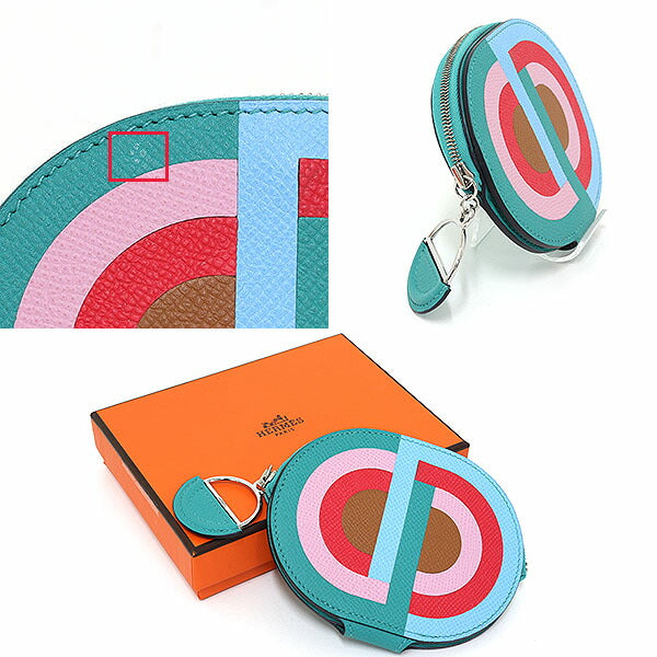 HERMES Coin case H077700CJAH Epsom Multicolor/Vert Verone In the Loop Mini