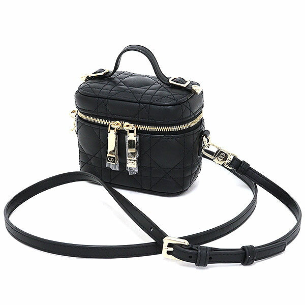 Dior Shoulder Bag S09350NMJ lambskin black LADY DIOR Micro Vanity