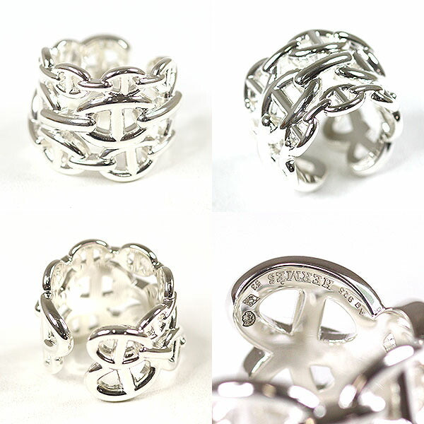 HERMES Ring H109506B Silver925 Silver Chaine d'Ancre Enchaine GM