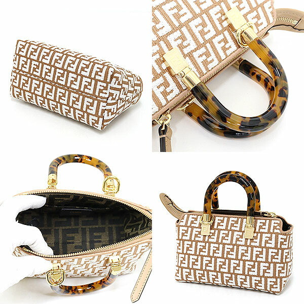 FENDI Handbag 8BS067 fabric beige By the way mini