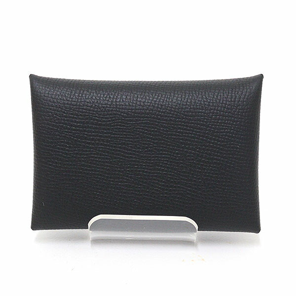 HERMES Card Case Epsom black Calvi Card Case