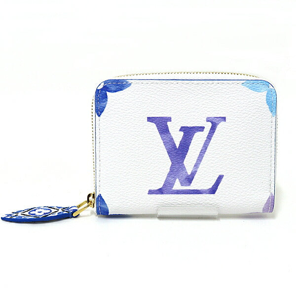 LOUIS VUITTON Coin case M82417 Monogram canvas Blue white Zippy Coin Perth