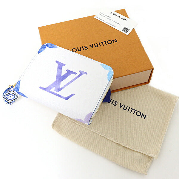 LOUIS VUITTON Coin case M82417 Monogram canvas Blue white Zippy Coin Perth