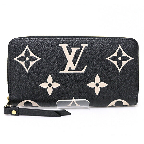 LOUIS VUITTON Long Wallet Purse M80481 Monogram Ann Platt black Zippy wallet