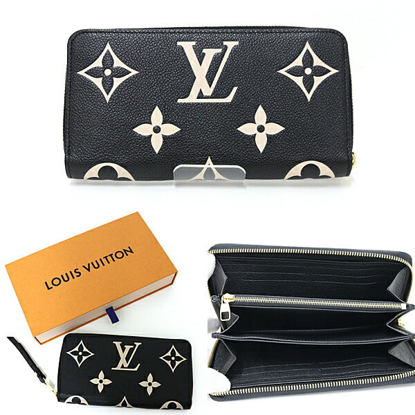 LOUIS VUITTON Long Wallet Purse M80481 Monogram Ann Platt black Zippy wallet