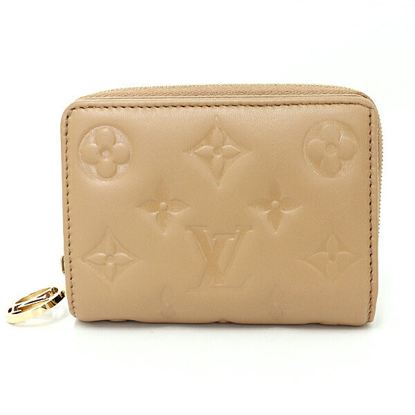 LOUIS VUITTON Bifold Wallet M81673 lambskin Camel Portefeuille Lou